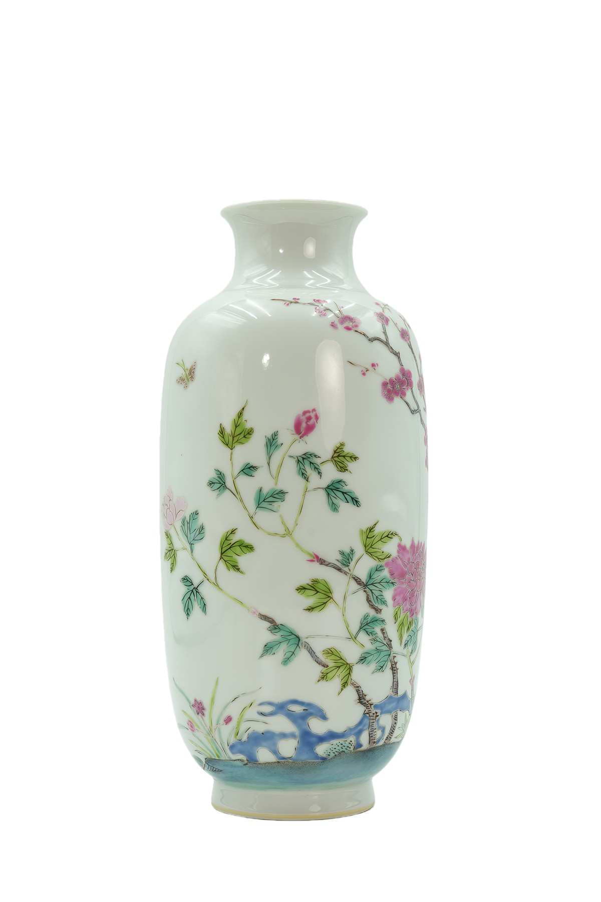 粉彩花卉纹赏瓶