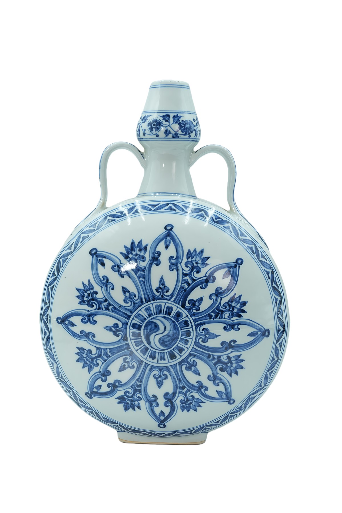 青花花卉纹抱月瓶